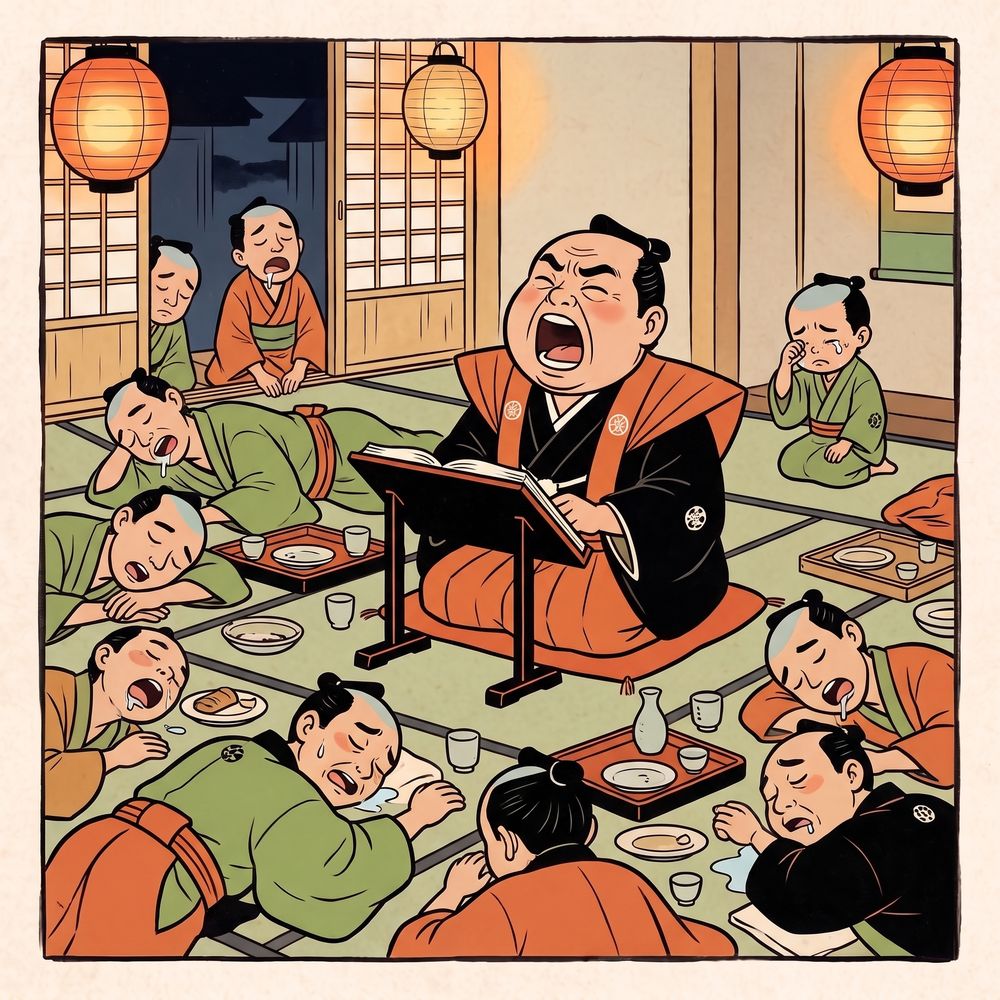 「寝床」の一場面のイラスト