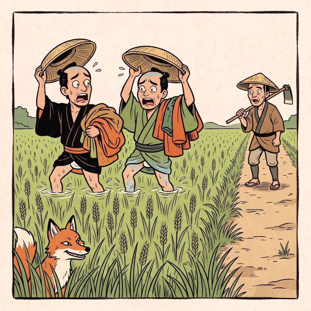 「七度狐」の一場面のイラスト